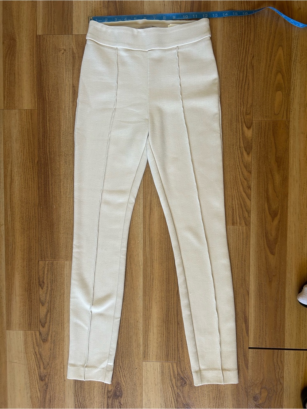 H&M Women's Cream Ponte Slim Ankle Pants